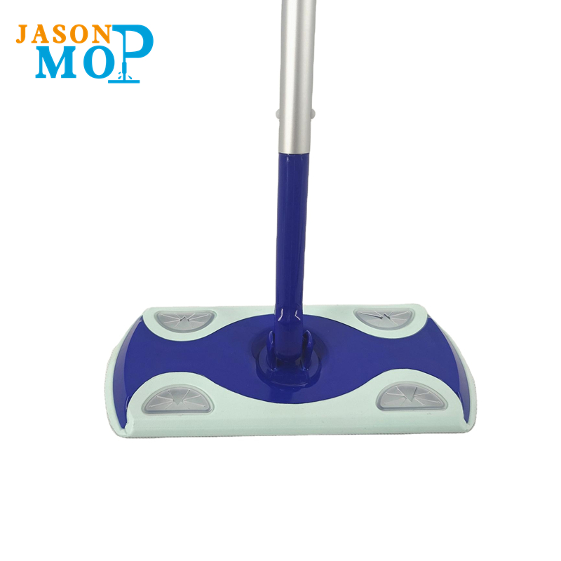 Clear Classic Non-woven Fabric Flat Mop With Telescopic Steel Rod 360 mop cleaning tools