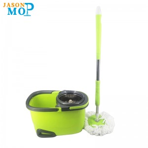 Squeeze Hand Free Spin Mop Bucket With Stainless Steel stretchable Handle Wet Dry Floor Cleaning 360 rotatable heads