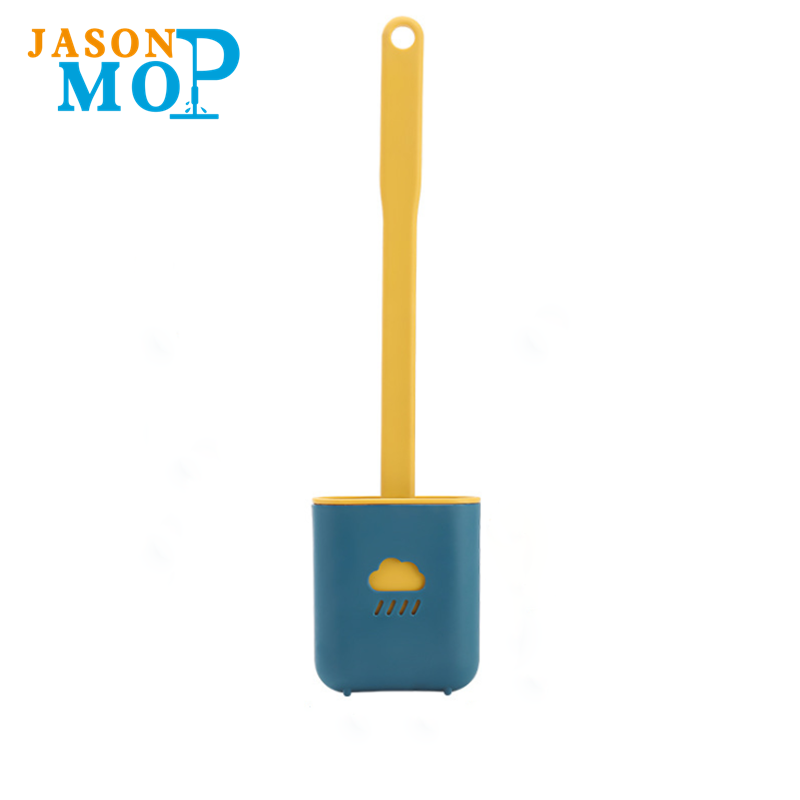 JASON Household Cleaning Plastic Toilet Brush Flat Soft Silicone Toilet Brush With